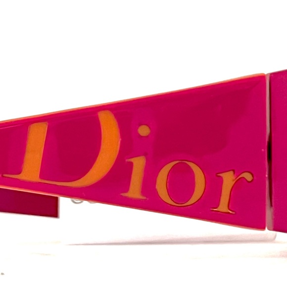 Vintage John Galliano for Christian Dior Your Dior 1 Pink Orange Logo Sunglasses - Picture 4 of 16